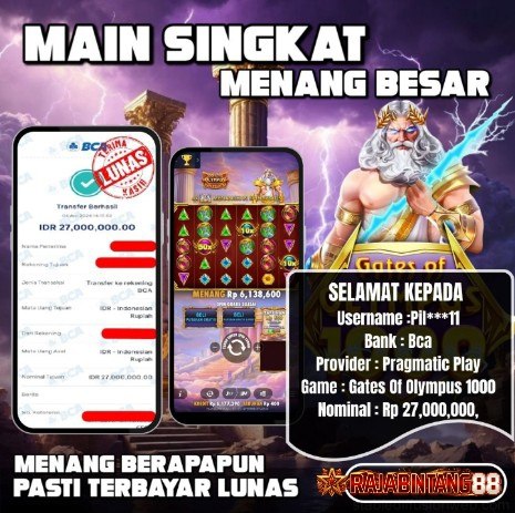 BUKTI KEMENANGAN MEMBER SETIA RAJABINTANG88 DIBAYAR LUNAS