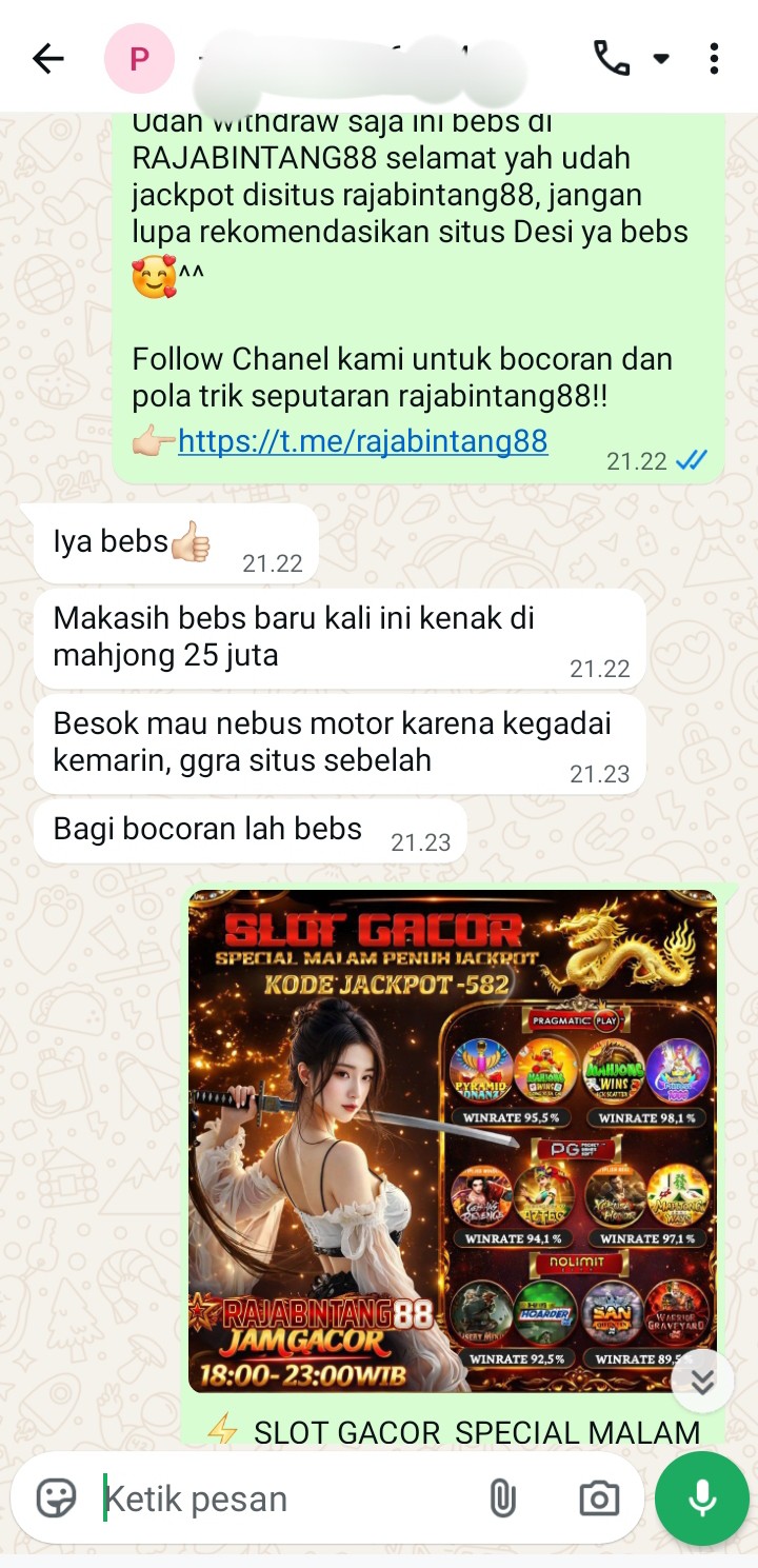 BUKTI KEMENANGAN MEMBER SETIA RAJABINTANG88 DIBAYAR LUNAS